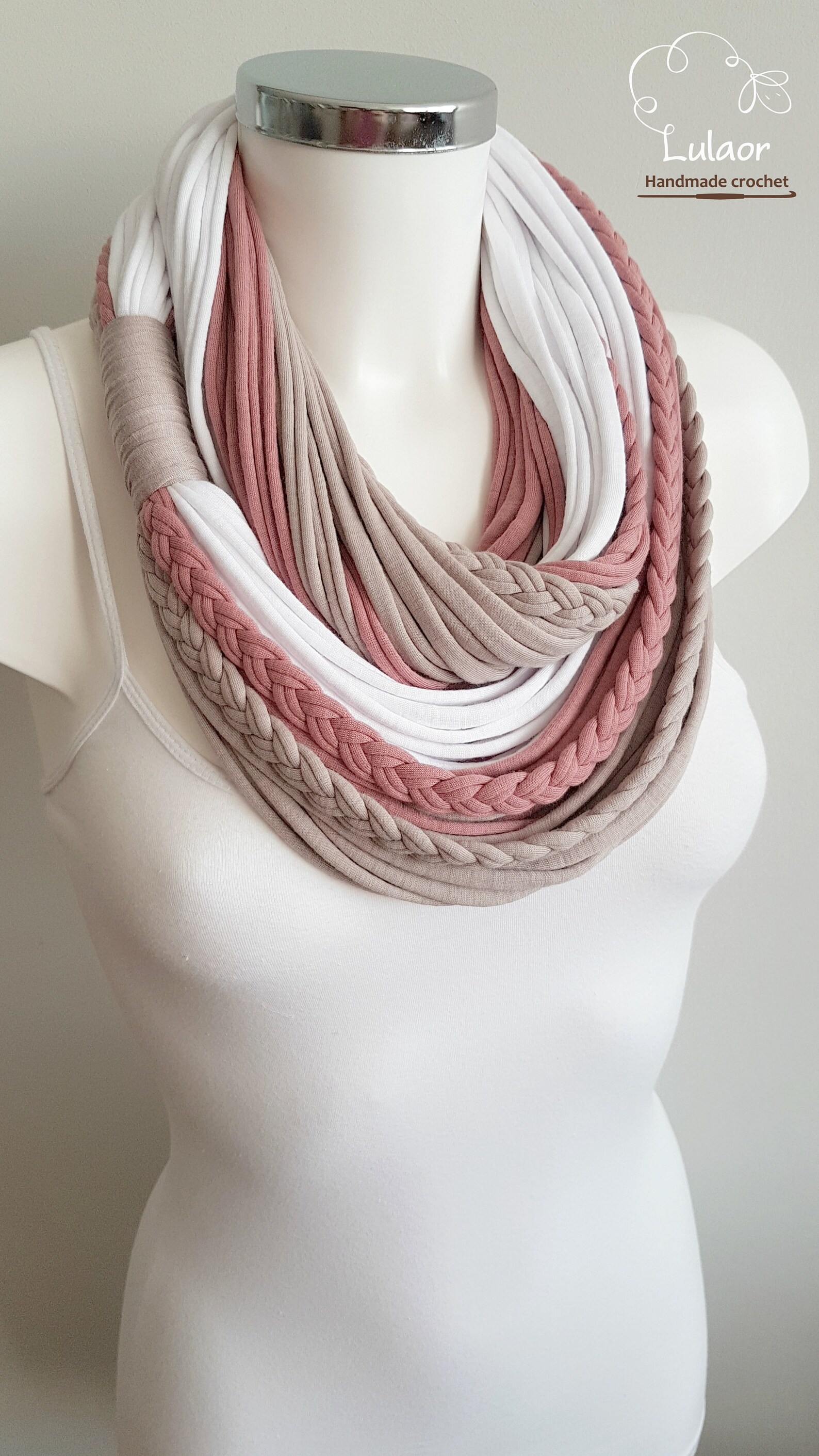 Small Loop Scarf Unique Scarf,scarves for Women, Loop Scarf, Cotton Fabric Scarf, Unique ...