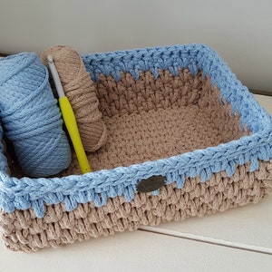 Pattern for crochet basket, reqtangle basket, Michael basket, crochet basket Diy image 4