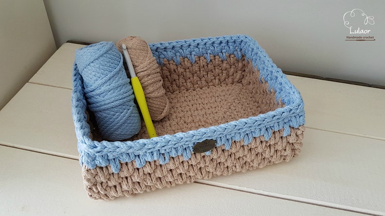 Pattern for crochet basket, reqtangle basket, Michael basket, crochet basket Diy image 4