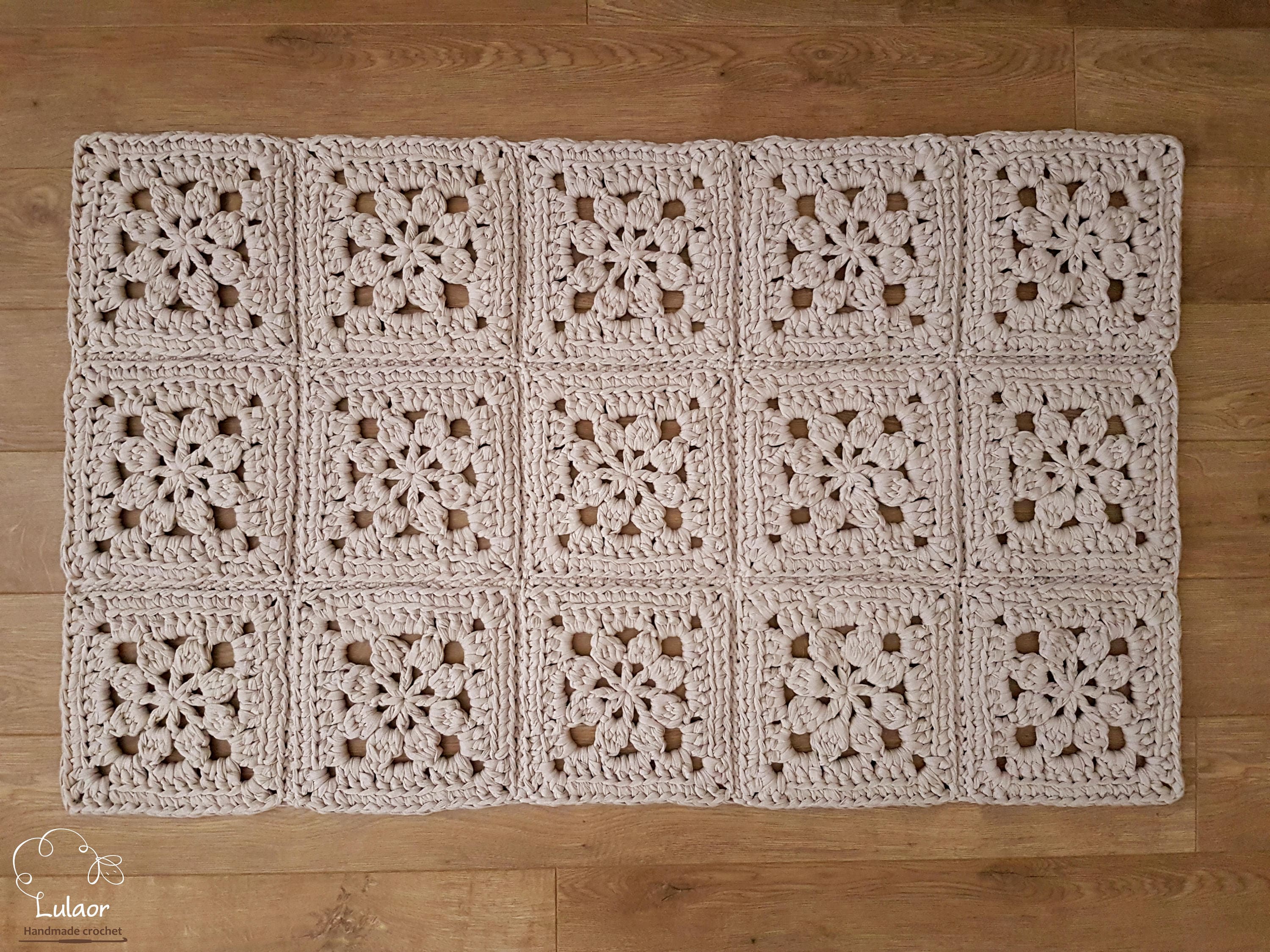 Pattern for Crochet Square/ Rectangle Rug Easy to Adjust to Etsy