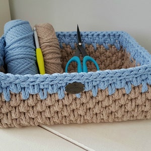 Pattern for crochet basket, reqtangle basket, Michael basket, crochet basket Diy image 5