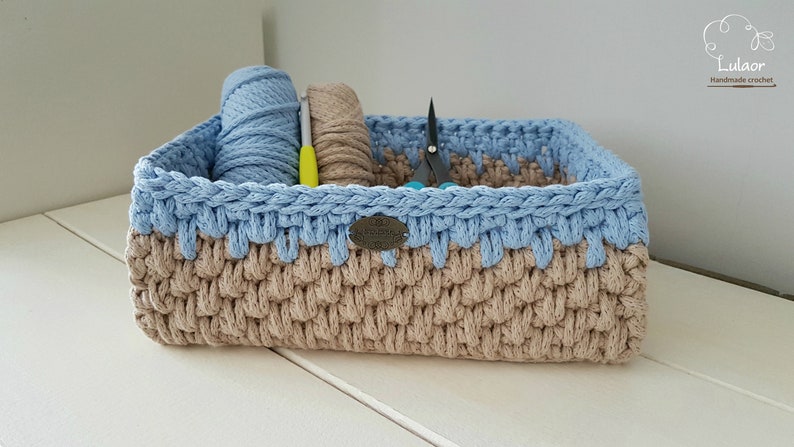 Pattern for crochet basket, reqtangle basket, Michael basket, crochet basket Diy image 6