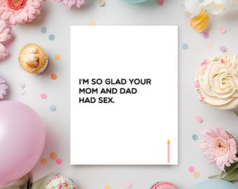 Dirty Birthday Card For Him, Funny Birthday Card For Her, Handmade Birthday Card, Happy Birthday Card, Birthday Greeting Card, Bday Card