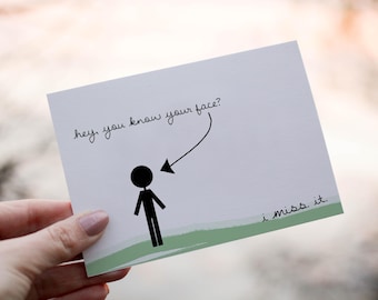 Funny Missing You Card - Adult Humor Greeting Card