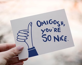 Funny Thumbs Up Thank You Card – Appreciation Greeting