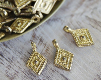 18mm Coin pendants, Brass Charms, Gold Charms, Macrame charms, Brass pendant, Charms for making Macrame jewelry, brass charms, Tribal charms