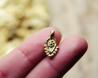 16mm Coin pendants, Brass Charms, Gold Charms, Macrame charms, Brass pendant, Charms for making Macrame jewelry, brass charms, Tribal charms