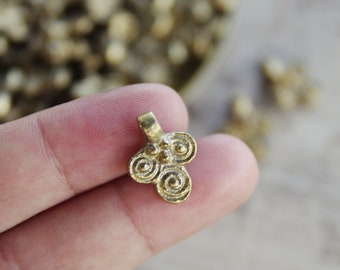 16mm Coin pendants, Brass Charms, Gold Charms, Macrame charms, Brass pendant, Charms for making Macrame jewelry, boho charm, Tribal charms