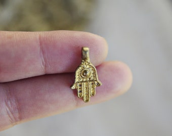 22mm Coin pendants, Brass Charms, Gold Charms, Macrame charms, hamsa charm, Charms for making Macrame jewelry, brass charms, Tribal charms