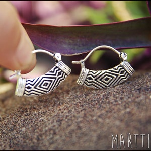 Small Silver Earrings | Tribal Jewelry | Handcrafted Ethnic Design
