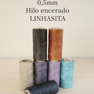 Linhasita 0.5mm Waxed Polyester Thread for Micro Macrame - Various Colors and Customizable Lengths