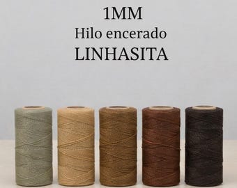 Linhasita 1mm Waxed Polyester Thread for Macrame - Various Colors and Customizable Lengths