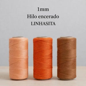 Linhasita 1mm Waxed Polyester Thread for Macrame - Various Colors and Customizable Lengths