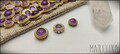 8mm, 9.5mm, 11mm Slotted Cabochon, amethyst grooved stone, stones with brass frame for jewelry making, stones with brass, product logo