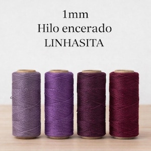 Linhasita 1mm Waxed Polyester Thread for Macrame - Various Colors and Customizable Lengths