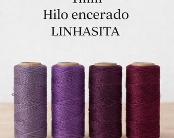 Linhasita 1mm Waxed Polyester Thread for Macrame - Various Colors and Customizable Lengths