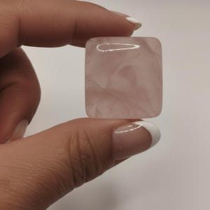 Natural Rose Quartz Cabochon for Macrame or Wire - Stone of Unconditional Love and Peace C. (2,7cm x 2,4cm)