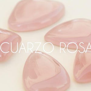 Natural Rose Quartz Cabochon for Macrame or Wire - Stone of Unconditional Love and Peace image 1