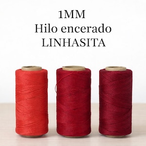 Filo di poliestere cerato Linhasita da 1 mm per macramè - Vari colori e lunghezze personalizzabili