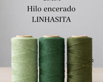 Linhasita 1mm Waxed Polyester Thread for Macrame - Various Colors and Customizable Lengths