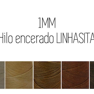 Hilo Encerado Linhasita 1mm de Poliéster para Macramé - Colores Variados y Largos Personalizables