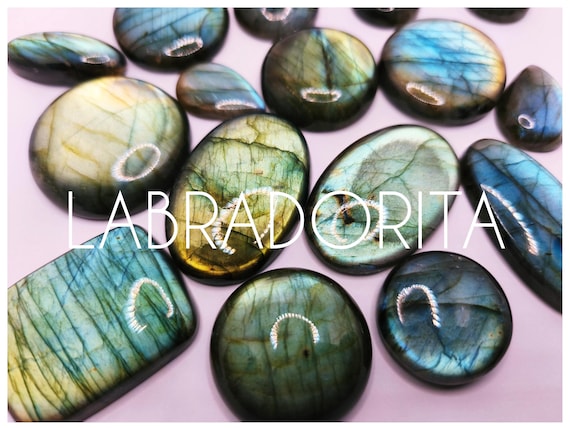 Natural Labradorite Cabochon for Macrame or Wire - Stone of Protection and Transformation. Natural Stones. Stone Cabochons