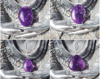 Natural Amethyst Cabochon for Macrame or Wire - Stone of Spiritual Energy and Calm - Ideal for Handmade Jewelry