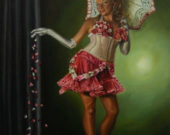 Lil Miss Lixx Burlesque Performer Art Print, firmado 7x5 (8x10 mate)