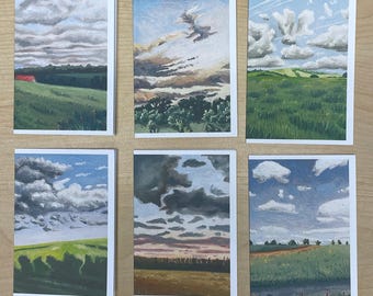 Tarjetas de notas con paisajes de Pensilvania - Juego de 6 bellas artes