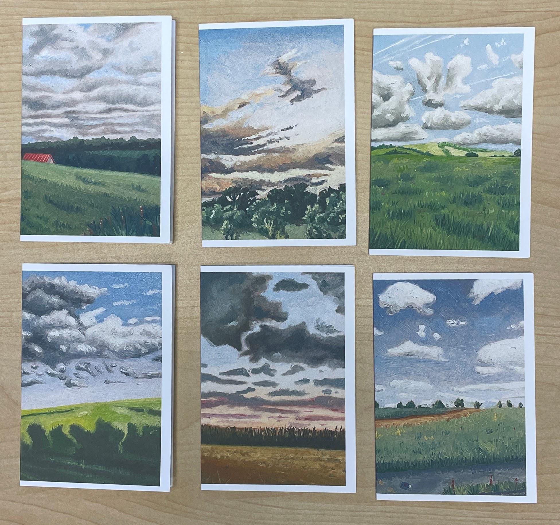 A1 Grußkarten mit atemberaubenden Landschaftsdesigns - Set von 6