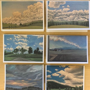 Blocs-notes A1 avec peintures de paysages réalistes - Lot de 6