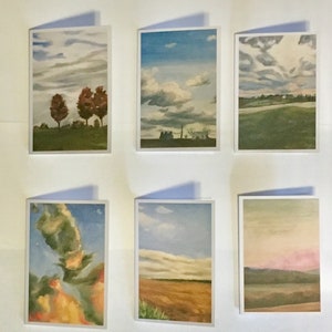 Cartes de correspondance A1 avec de beaux paysages - Lot de 6