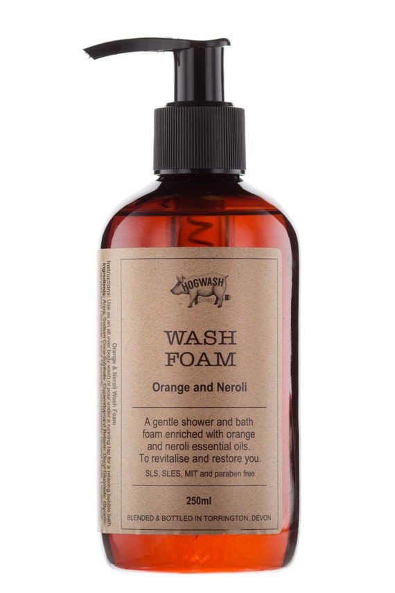 Orange and Neroli Natural shower gel bath foam body wash Etsy