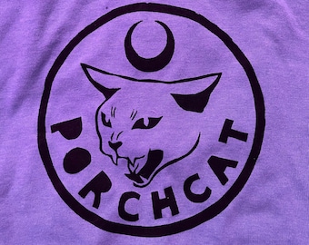 Patch: Porch Cat Hiss Screen Printed