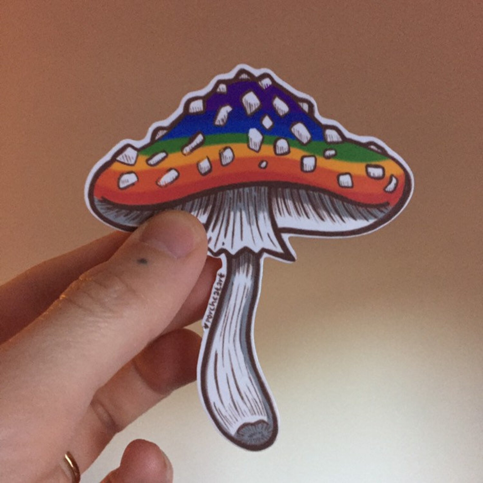 Pride Mushroom Sticker Queer Art LGBTQ Art Transgender Etsy