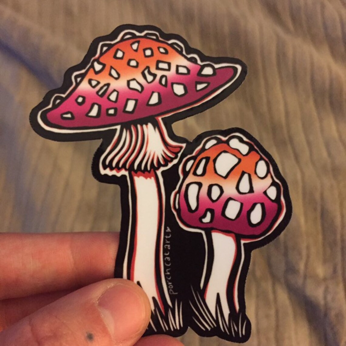 Pride Mushroom Sticker Gay Pride Art LGBTQ Art Etsy