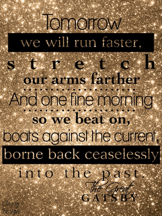 The Great Gatsby Quote Graphic Print | Etsy