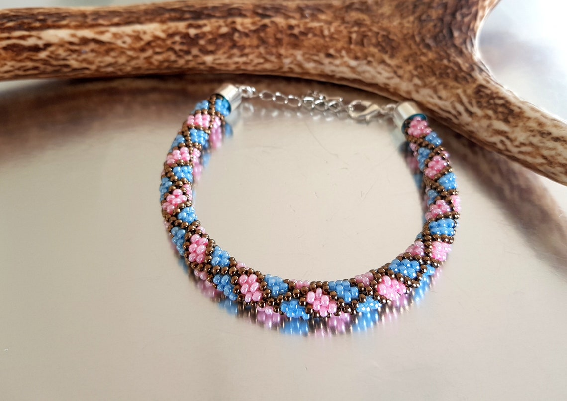 16 strands Beaded Kumihimo Bracelet Pattern Tutorial PDF | Etsy