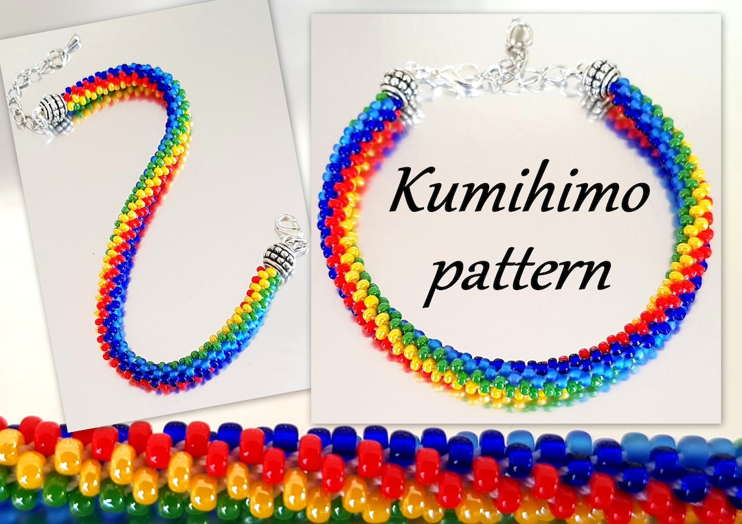 8 Strands Kumihimo Seed Beads Bracelet Tutorial Pattern PDF Loading Braiding Instruction 5 Stripes Rainbow Colourful Summer Beach Friendship - Etsy 8-strands-kumihimo-seed-beads-bracelet-tutorial-pattern-pdf-loading-braiding-instruction-5-stripes-rainbow-colourful-summer-beach-friendship-etsy