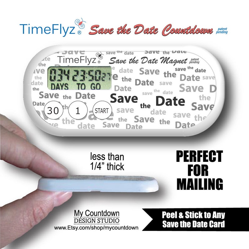 Our Wedding Countdown Clock & Embellished Card Etsy