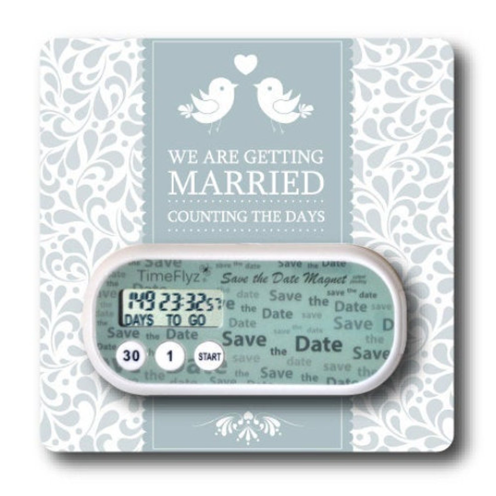 Our Wedding Countdown Clock & Embellished Card Etsy