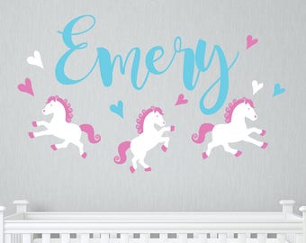 Horses Name Wall Decal, Fancy Name Decal, Horse Name Decal, Any Word Decal, Custom Name Decal for Nursery, Horse name stickers, choose fonts