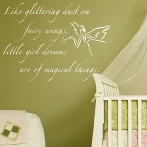 Fairy LARGE Wall Decal | Vinyl Wall Decal Fairy Wings  Decal Teen and Nursery Wall Decor | Fairy Decor | Fairy Wall Decal | Princess Decal