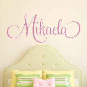 Calcomanía de pared personalizada para niñas, calcomanía de pared con nombre de niño, calcomanía de pared de guardería, calcomanía de oro personalizada, calcomanías de pared, decoración de dormitorio c427