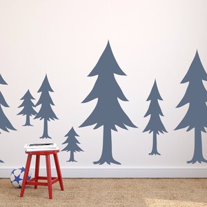 Pine Tree Mural, Woodland Trees, Woodland Wall Decal, Woodland Tree Mural, Tree Decals, Forest Decals, Pine Trees, Nursery Tree, Tree Mural