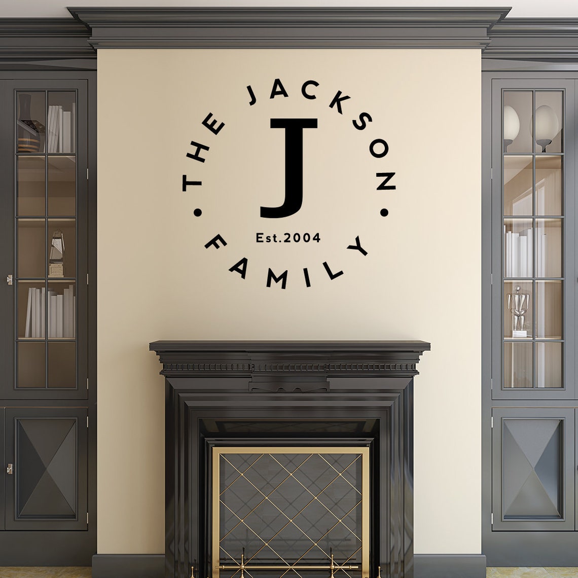 Personalized Family Name Wall Decal Large Initial with Etsy