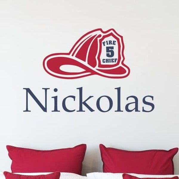 Custom Fire Helmet Name Decals Etsy