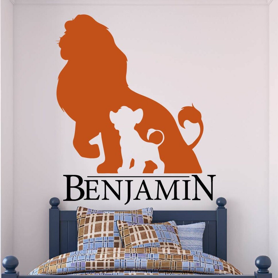 Lion King Personalized Wall Decal Childrens Wall Decor Disney Cub ...