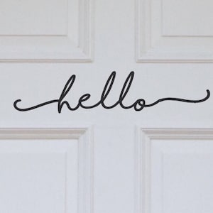 Hello Door Vinyl Aufkleber, Hello Front Door Sticker | Hello Door Aufkleber | Hello Front Sticker | Vinyl Aufkleber für Tür | Alphabet Garten