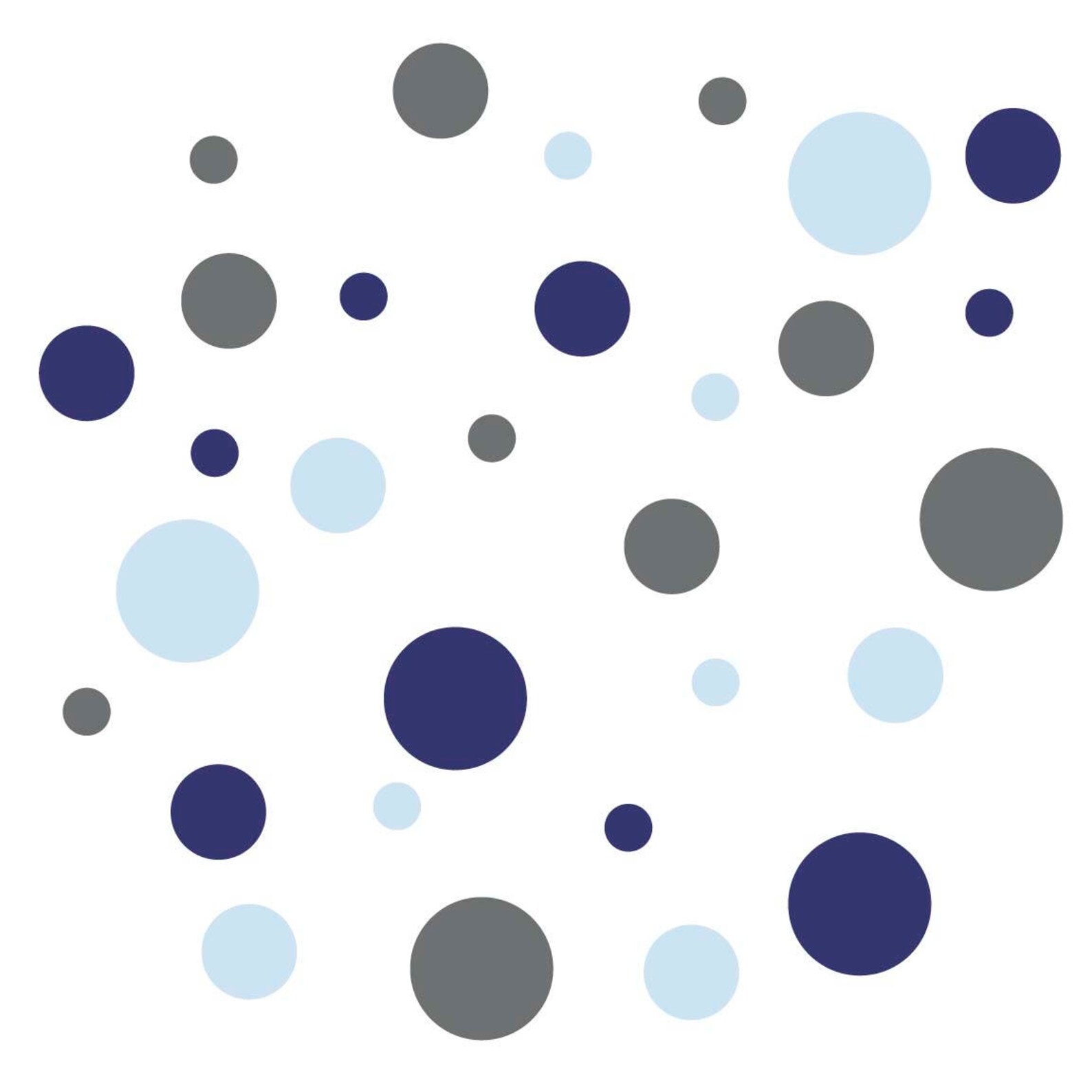 Polka Dots Vinyl Wall Decals for Kids & Nursery Custom Colors Etsy